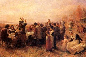 colonial americans praying