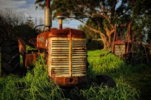 Red tractor by arthurking83